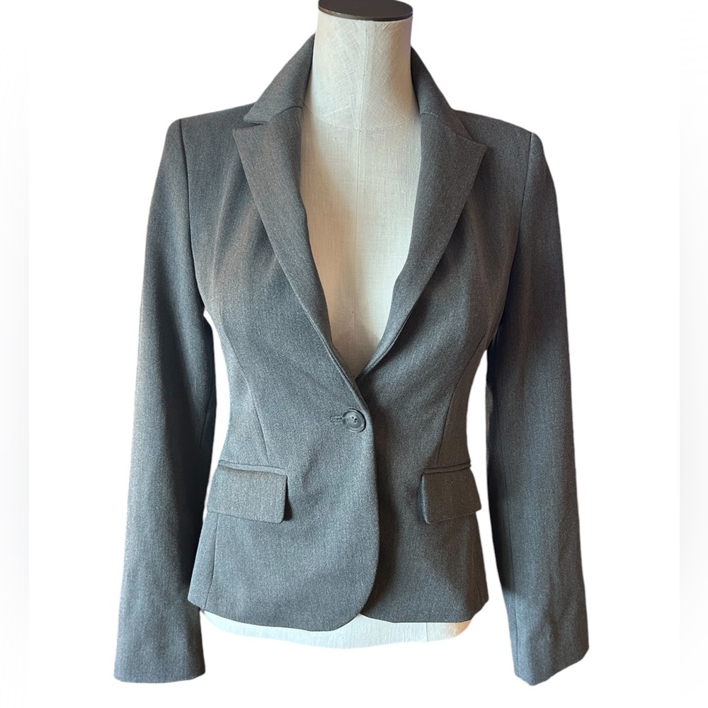 Express Women's Charcoal Blazer Jacket 
Gray
Size 2